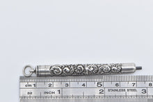 Load image into Gallery viewer, Sterling Silver Victorian Scroll Design Repousse Pencil Charm/Pendant