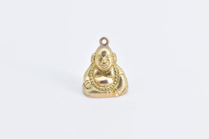 9K 3D Chinese Buddha Vintage Religious Charm/Pendant Yellow Gold