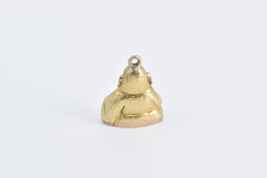 9K 3D Chinese Buddha Vintage Religious Charm/Pendant Yellow Gold