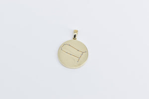 10K Diamond Gemini Astrology Zodiac Constellation Charm/Pendant Yellow Gold