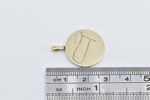 10K Diamond Gemini Astrology Zodiac Constellation Charm/Pendant Yellow Gold