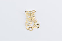 Load image into Gallery viewer, 14K Diamond Cut Teddy Bear Stuffed Animal Charm/Pendant Yellow Gold