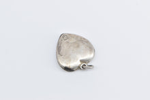 Load image into Gallery viewer, Sterling Silver Puffy Heart Forget Me Not Promise Love Charm/Pendant