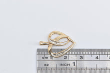 Load image into Gallery viewer, 10K Diamond Inset Heart Love Symbol Vintage Pendant Yellow Gold