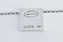 Load image into Gallery viewer, Sterling Silver Lois Hill Square Designer Dot Paisley Chain Necklace 19&quot;