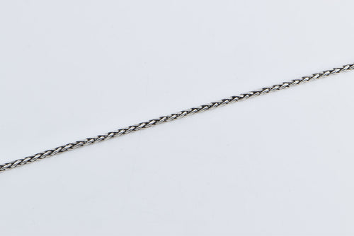 Sterling Silver EFFY Wheat Palma Link Designer 2.5mm Chain Necklace 18