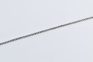 Sterling Silver EFFY Wheat Palma Link Designer 2.5mm Chain Necklace 18"