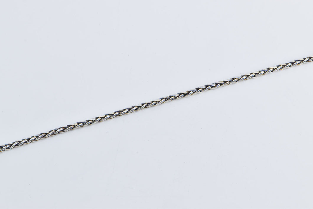 Sterling Silver EFFY Wheat Palma Link Designer 2.5mm Chain Necklace 18