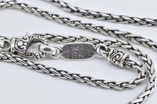 Load image into Gallery viewer, Sterling Silver EFFY Wheat Palma Link Designer 2.5mm Chain Necklace 18&quot;