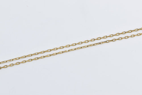 8K 1.7mm Squared Cable Chain Vintage Necklace 20