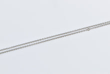 Load image into Gallery viewer, Platinum 1.3mm Cable Link Vintage Classic Chain Necklace 17&quot;