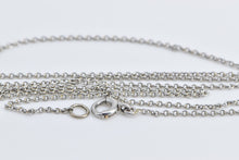 Load image into Gallery viewer, Platinum 1.3mm Cable Link Vintage Classic Chain Necklace 17&quot;