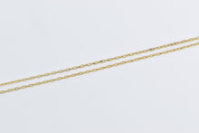 Load image into Gallery viewer, 9K 1.2mm Squared Link Vintage Cable Loose Chain Necklace 19.75&quot; Yellow Gold