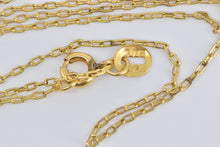 Load image into Gallery viewer, 9K 1.2mm Squared Link Vintage Cable Loose Chain Necklace 19.75&quot; Yellow Gold