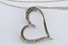 Load image into Gallery viewer, Sterling Silver Diamond Heart Love Symbol Chain Necklace 20.25&quot;