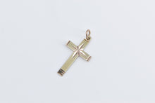 Load image into Gallery viewer, 9K Diamond Cut Cross Christian Faith Symbol Charm/Pendant Yellow Gold