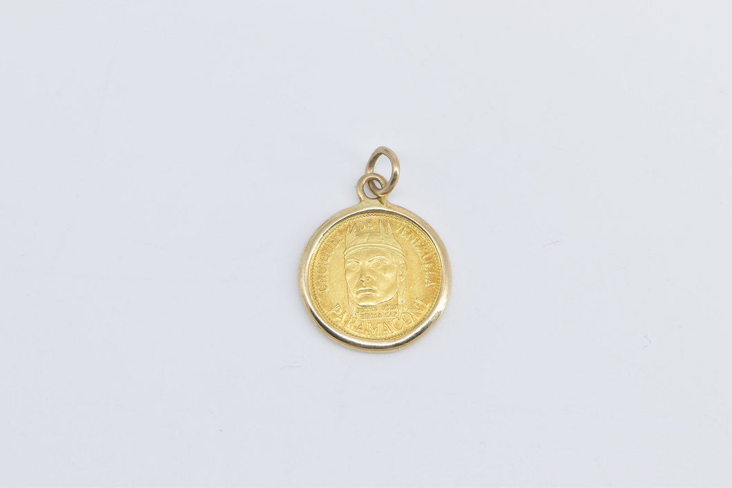 14K Venezuela 20 Bolívares Paramaconi Bullion Charm/Pendant Yellow Gold