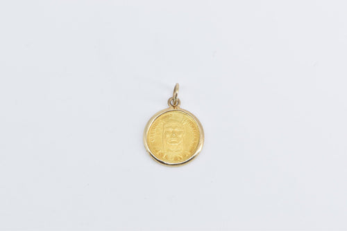 14K Venezuela 20 Bolívares Tiuna Bullion Coin Charm/Pendant Yellow Gold