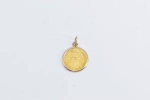 14K Venezuela 20 Bolívares Tiuna Bullion Coin Charm/Pendant Yellow Gold