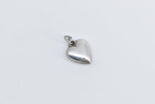 Load image into Gallery viewer, Sterling Silver Heart Puffy Forget Me Not Love Loyalty Charm/Pendant