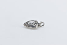 Load image into Gallery viewer, Sterling Silver Heart Puffy Forget Me Not Love Loyalty Charm/Pendant