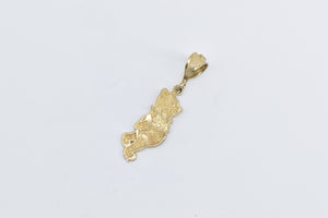 10K Winnie The Pooh Walt Disney Cartoon Character Charm/Pendant Yellow Gold