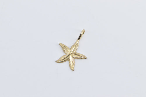 10K Star Fish Sea Star Ocean Beach Motif Charm/Pendant Yellow Gold