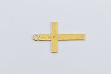 Load image into Gallery viewer, 10K Scroll Engraved Cross Christian Faith Symbol Charm/Pendant Yellow Gold