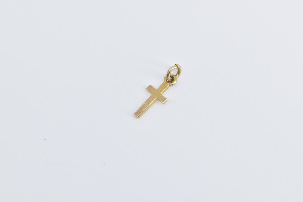 10K Cross Christian Faith Symbol Religious Charm/Pendant Yellow Gold