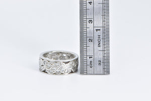 Platinum 1.20 Ctw Diamond 1940's Wedding Band Ring