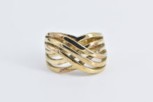 Load image into Gallery viewer, Gold Filled Sterling Silver Criss Cross Layered Wavy Band Ring