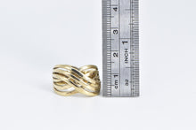 Load image into Gallery viewer, Gold Filled Sterling Silver Criss Cross Layered Wavy Band Ring