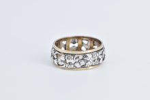 Load image into Gallery viewer, Sterling Silver Two Tone Floral Pattern 1940&#39;s Wedding Band Ring