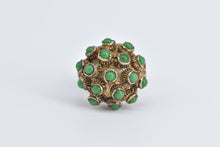 Load image into Gallery viewer, Sterling Silver Gold Plated Green Agate Topazio Locket Poison Ring