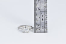 Load image into Gallery viewer, 14K 0.65 Ctw Diamond Pave Cluster Engagement Ring White Gold