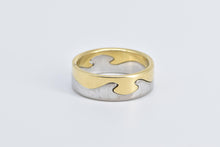 Load image into Gallery viewer, 18K Georg Jensen Fusion Puzzle Band Men&#39;s Two Tone Ring White Gold