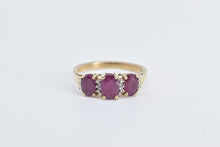 Load image into Gallery viewer, 14K 1.25 Ctw Natural Ruby Diamond Statement Ring Yellow Gold