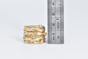 14K 0.90 Ctw EFFY D'oro Diamond Layered Band Ring Yellow Gold