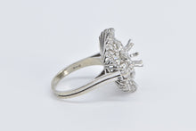 Load image into Gallery viewer, 18K 4.00 Ctw Baguette Diamond Ballerina Setting Ring White Gold