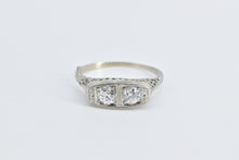 Load image into Gallery viewer, 18K 0.50 Ctw Art Deco Diamond Filigree Ornate Ring White Gold