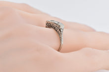 Load image into Gallery viewer, 18K 0.50 Ctw Art Deco Diamond Filigree Ornate Ring White Gold