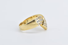 Load image into Gallery viewer, 18K 1.50 Ctw Baguette Diamond Chevron Wrap Ring Yellow Gold