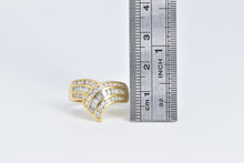 Load image into Gallery viewer, 18K 1.50 Ctw Baguette Diamond Chevron Wrap Ring Yellow Gold