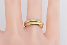 Load image into Gallery viewer, 18K Cartier Trinity Tri Tone Three Band Designer Ring Yellow Gold