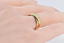 Load image into Gallery viewer, 18K Cartier Trinity Tri Tone Three Band Designer Ring Yellow Gold