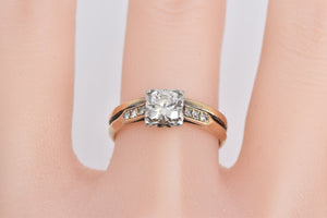 14K 1932 1.06 Ctw OEC Diamond Bridal Engagement Ring Yellow Gold