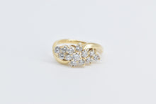 Load image into Gallery viewer, 14K 0.75 Ctw Diamond Vintage Bypass Cluster Ring Yellow Gold