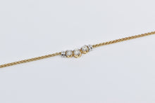 Load image into Gallery viewer, 14K 0.50 Ctw Three Diamond Vintage Chain Necklace 18.75&quot; Yellow Gold