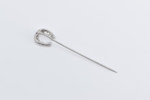 Load image into Gallery viewer, 14K 0.50 Ctw Diamond Horse Shoe Lucky Good Luck Stick Pin White Gold