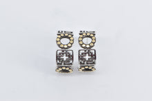 Load image into Gallery viewer, Sterling Silver John Hardy 18k Gold Accent Geometric Hoop Earrings